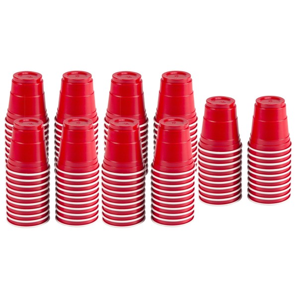 2oz MINI RED PARTY CUPS 100 total (5 packs of 20) Perfect for Liquor Shots