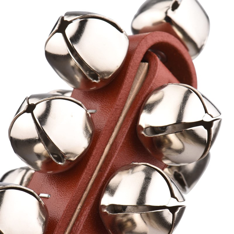 JINGFENG Hand Jingle Bells Hand Sleigh Bells Wooden Shaker Jingle