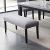 Steve Silver Napoli Gray Velvet Dining Bench