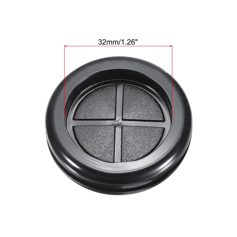 QUARKZMAN Rubber Sleeve Round Mounted on Both Sides, Diameter 40