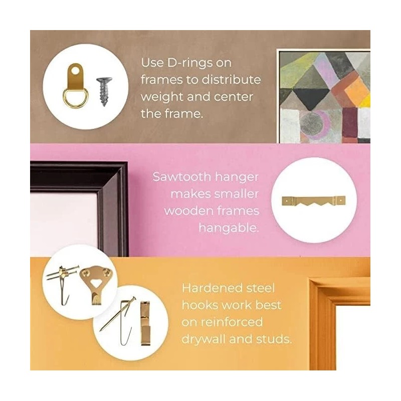 Pickily 225 Piece Picture Hanging Kit Photo Hangers