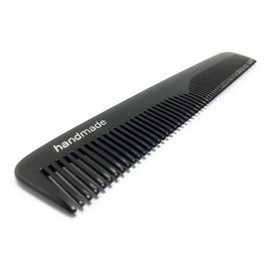 Swedish Crown Pocket Comb Sawn 12.5 cm Handmade Black Comb with Two Teeth Fine + Normal (501 CA)