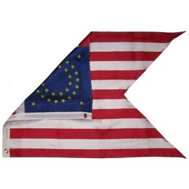 2x3 Union Cavalry Guidon 150D Woven Polyester Nylon Flag 2'x3' Banner Grommets Heavy (UV Fade Proof Heavy Duty Wind Resistant Fabric)