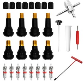Tire Valve Stem Tool Kit,22 Piece Quick Change Tire Valve Tool Kit,Tire Valve Stem Core Quickly Replacement Tool Kit for Replacing Leaky Valves in Cars,ATVs,Trucks, Motorcycles with TR412/TR413
