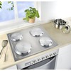 WENKO Set of 4 Stainless Steel hob Covers, Silver, 0