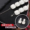 JAKAWIN Rhinestone Choker Necklace Set Chunky Diamond Jewelry Set Prom