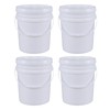 Afromy 4 Packs Food Grade Bucket Pail with Plastic Handles