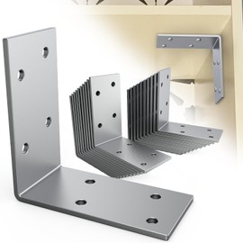 25 Pcs L Brackets Heavy Duty 12-ga Angle Fastener 3"x3" Angle Iron Galvanized L Shape Corner Brace Large Corner Bracket for Wood 90 Degree Corner Screw Bracket for Furniture,Bed,Timber,Shelf Brackets