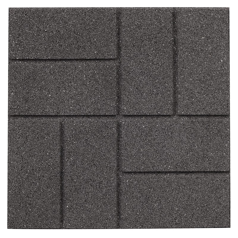 Rubberific Rubberific Dual Sided Rubber Paver Tile - 16" X