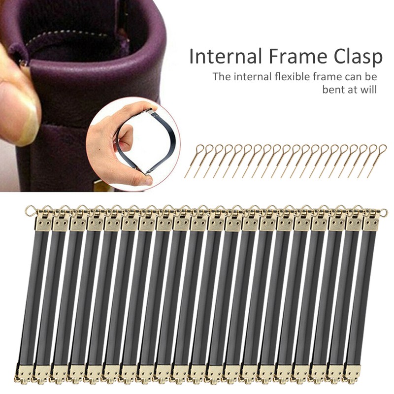 20Pcs Purse Flex Frame Internal Metal Retro DIY Coin Bag