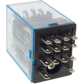 FESTAS Relay 1PCS LED MY4 General Purpose Relay 4pdt,14pins Relais AC 12V 24V 36V 48V 110V 220V 380V MY4NJ Relay Switch (Size : AC 12V)