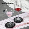 LiWiBet Black Marble Coasters for Drinks Set of 2, Stone