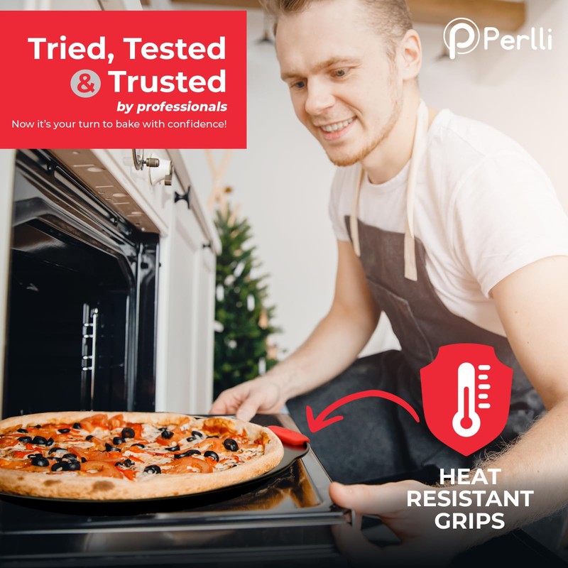 PERLLI Non-Stick 10-Piece Baking Pan Set, BPA-Free Carbon Steel Bakeware