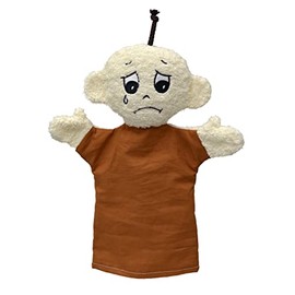 Hand Puppet Doll Plush Doll Fairy Tale Figure Emotions Sadness 30 cm, Ideal for Doll Theatre and Role Play, for Children, Baby, Boys, Girls