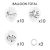 Memorial Remembrance Balloons 30 Pieces 12" White Funeral Themed Memorial