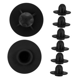 Kisangel 8pcs Non Slip Chair Foot Covers for Folding Outdoor Chairs Camping Beds Durable Floor Protectors for Stability Soft Surfaces Easy Installation Black