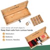 Bamboo Kitchen Knife Holder Lock Box - Knife Drawer Organizer