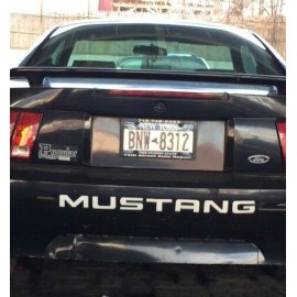 KKtrim New CHROME Rear Bumper Letters Inserts for Ford Mustang 1999 - 2004 ABS Plastic