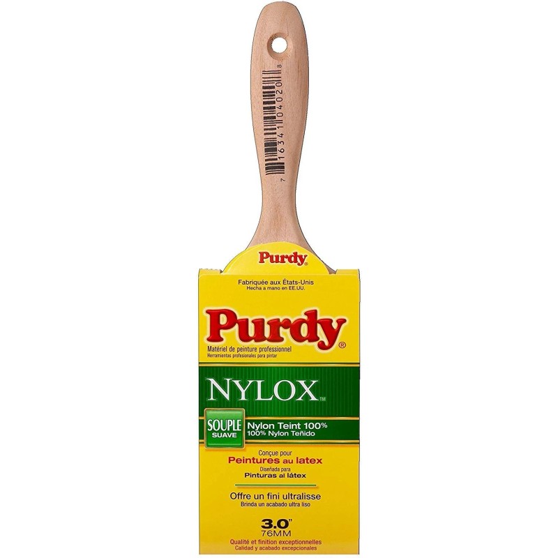 Purdy 144152230 Nylox Series Glide Angular Trim Paint Brush, 3