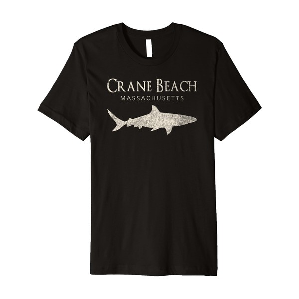 Retro Crane Beach MA Shark T-Shirt