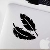 Decal Stickers of Feather Silhouettes Silhouette (Black) (Set of 2)