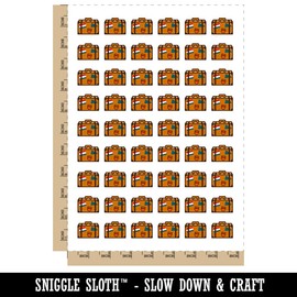 Travel Suitcase with Destination Stickers Temporary Tattoo Water Resistant Fake Body Art Set Collection - 54 1" Tattoos (1 Sheet)