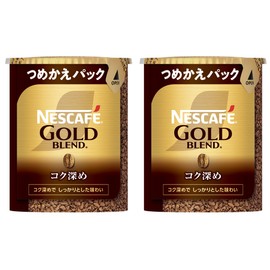 Nescafe Gold Blend, Deep Flavor, Eco & System Pack, 2.0 oz (55 g) x 2 Bottles (55 servings), Regular Soluble Coffee, Refills