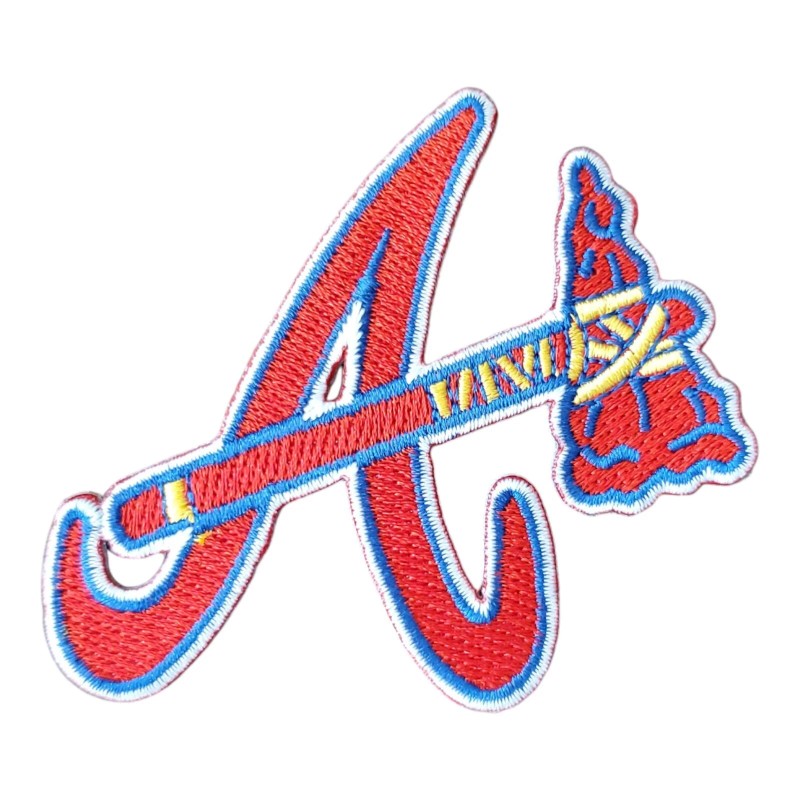 Atlanta Braves Patch. Tomahawk Design. Embroidered. Iron On Backing 3"x3"