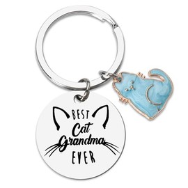 Cat Grandma Gifts for Women Pet Lover Gifts Keychain for Gigi Nana Mothers Day Gifts for Grandmother Grandma Retirement Gifts from Grandkids Best Cat Gramdma Ever Gifts Keychains