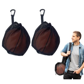 koundeneko Ball Bag, Net Bag, Set of 2, Drawstring Type, Mesh Bag, Lightweight, Portable, Slippers, Toiletries, Change of Clothes, Cosmetics, Ball Storage, For Traveling, Outing, Beach, Training