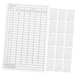 SUPVOX 25pcs Golf Scorecard Score Recording Cards Golfs Score Cards for Competition Scorecards Outdoor Scorecards Golf Accessories Golf Game Indoor Golf Ball Scorecards White Coated Paper