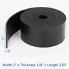 WochiTV Solid Rubber Strips Rolls, 2" Wide x 1/8" Thick
