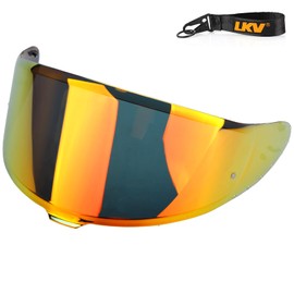 LKV RF-1400 RF 1400 Visor Replacement, CWR-F2 Motocycle Helmet Visor UV Protection Face Shield Compatible With RF-1400 CWR-F2 Z8 NXR2 (Dark Tea Red)