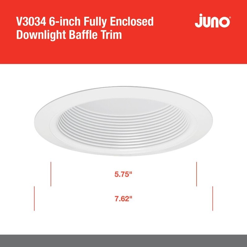 Juno VuLite 6" Recessed Light Trim, Air-Loc and Wet Rated