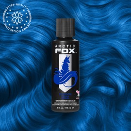 Arctic Fox Semi-Permanent Hair Dye, Vegan & Cruelty-Free, Ammonia-Free, Conditioning Color Cream for All Hair Types, Long Lasting, Poseidon Blue, 4 Fl Oz