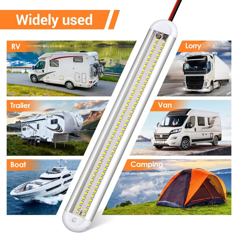 CT CAPETRONIX 12v Led Light Bar Strip, 80leds 1200LM 6.5W