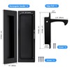 Dontay Sliding Pocket Door Handles, 304 Stainless Steel Non Locking