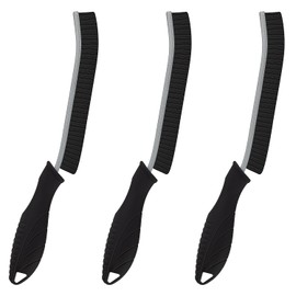KMOSENIA Cleaning Brush - 3 Pcs Hard Bristle Crevice Cleaning Brush, Grout Brush, Scrub Brush for Tile Grout Crevice, Gap Cleaning Tools for Bathroom Kitchen Toilet Window Track (3, Black)