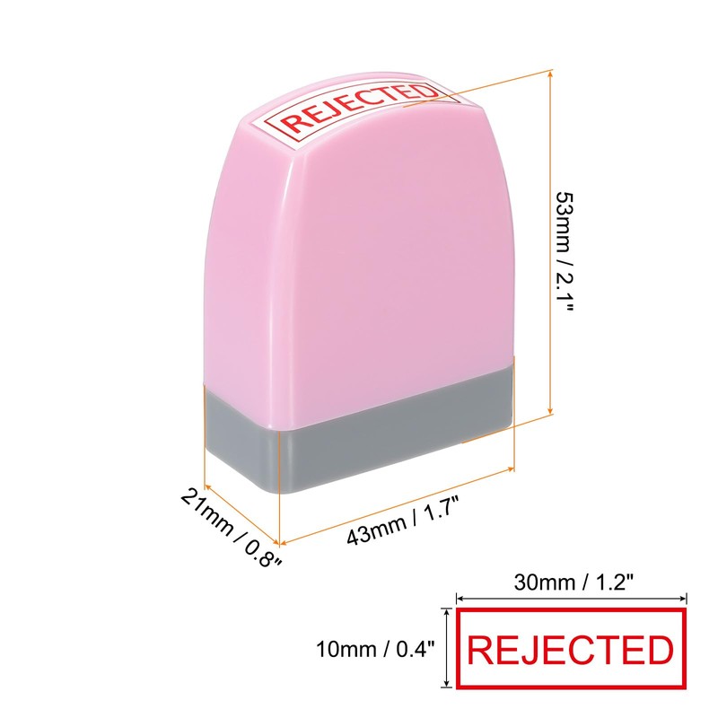 PATIKIL Rejected Notice Stamp with Self Inking Red Ink Office