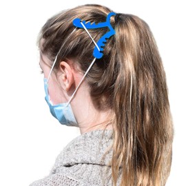 EXULTIMATE Mask Strap Extender Relax Relieve Ear Pain Made in USA 3-Pack (Blue)