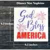 Iconikal July 4th Disposable Dinner Paper Party Napkins, Patriotic American,
