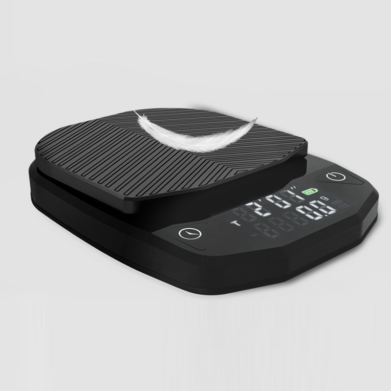 Digital Coffee Scale Rechargeable Clear Display Digital Food Scale with