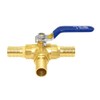 Joywayus 3 Way L-Port 1/4" Female Thread Ball Valve with