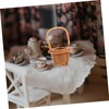 KONTONTY 6 Pcs Pp Woven Mini Baskets Handles Tiny Storage