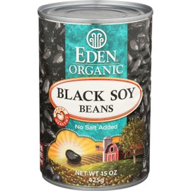Eden Organic Black Soybeans, 15 oz Can, Complete Protein, No Salt, Non-GMO, Gluten Free, Vegan, Kosher, U.S. Grown, Heat and Serve, Macrobiotic, Soy Beans