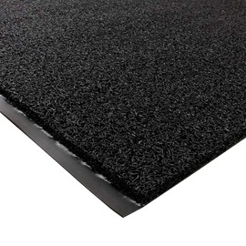 VINTEK VinLoop Backed Vinyl Loop Floor Mat Doormat for Entryways Deck Patio Pool Shower Locker-Room Spaghetti Loop Scraper Mat Traps Dirt and Water for Indoor Outdoor Use (4'x3', Black)