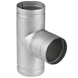 Ducting Pipe T Piece Connector Metal Tee Joint Aluminium Ventilation Tube Hose (100mm/4)
