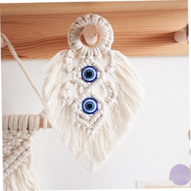 Ciieeo Macrame Woven Wall Decor Lightweight Tapestry for Bedroom Unique Hand Woven Room Pendant Boho Home Wall Art Compact for Easy Hanging and Storage