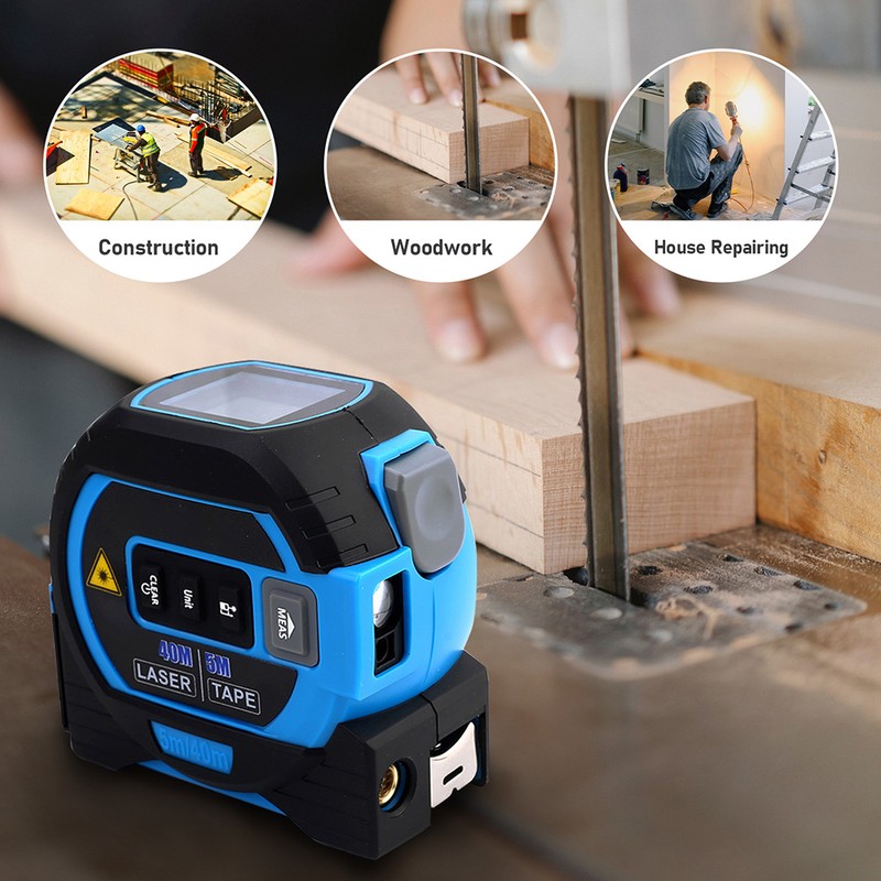 3-in-1 Laser Tape Measure Multifunctional Digital Display Cross Line Laser
