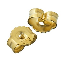 NKlaus 375 Yellow Gold 9 Carat 5.5 mm Ear Nut Butterfly Clasp Hole: 41.1 mm, Yellow Gold